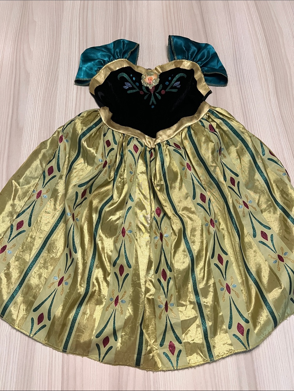 Anna Inspired Green and Teal Girls' Costume Dress size 4-6